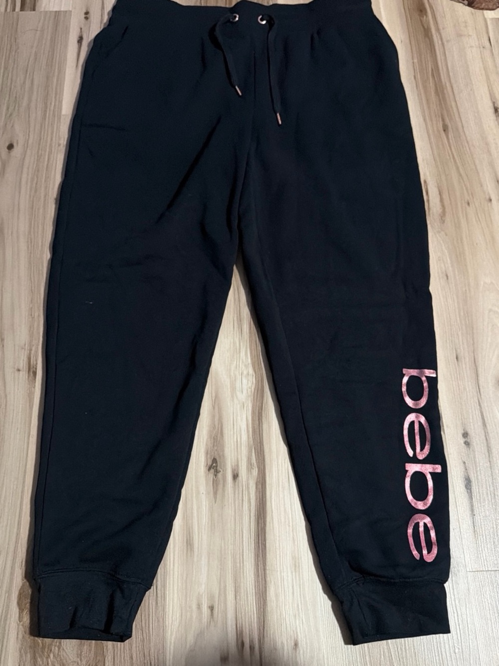 bebe Sport Black Pullover with White Logo Tag